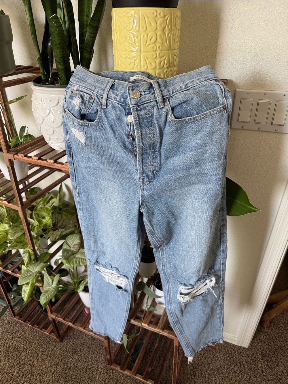Pacsun Light Wash Distressed Women's Jeans